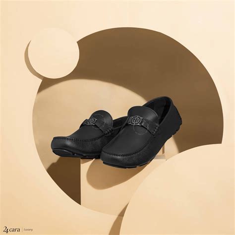 dior moccasin|Moccasin Black Grained Calfskin .